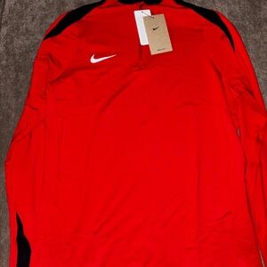 Nike Strike 24 Drill Top K Jacket Women Medium Red Dri Fit Running